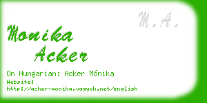 monika acker business card