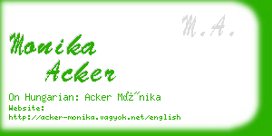 monika acker business card